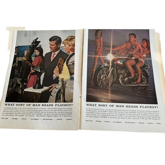 What Sort Of Man Reads Playboy? Skiing Cycle Various Years Print Ads (8) READ - Picture 2 of 7